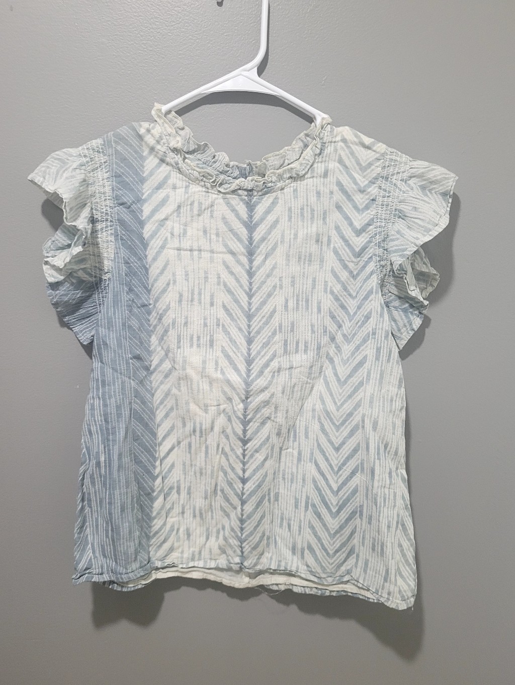 Thml Blue Designed Top Sz Xs